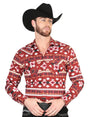 Casual Long - Sleeve Shirt by El General - Red 44418 - BELLEZA'S - Casual Long - Sleeve Shirt by El General - Red 44418 - CABALLERO - 04441801