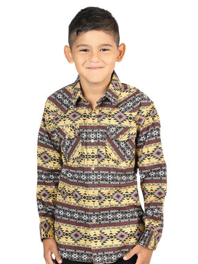 Casual Long - Sleeve Shirt by El General Yellow 44412 - BELLEZA'S - Casual Long - Sleeve Shirt by El General Yellow 44412 - NIÑO - 04441201