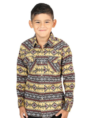 Casual Long - Sleeve Shirt by El General Yellow 44412 - BELLEZA'S - Casual Long - Sleeve Shirt by El General Yellow 44412 - NIÑO - 04441201