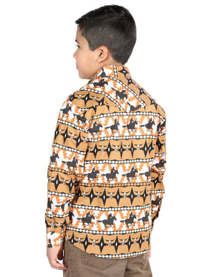 Casual Long - Sleeve Shirt by El General Yellow 44493 - BELLEZA'S - Casual Long - Sleeve Shirt by El General Yellow 44493 - NIÑO - 04449301