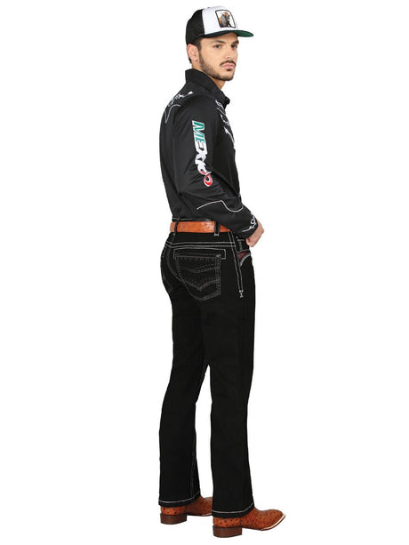 Centenario Bootcut Denim Jeans - Black 44966 - BELLEZA'S - Centenario Bootcut Denim Jeans - Black 44966 - Men's Pants - 04496601