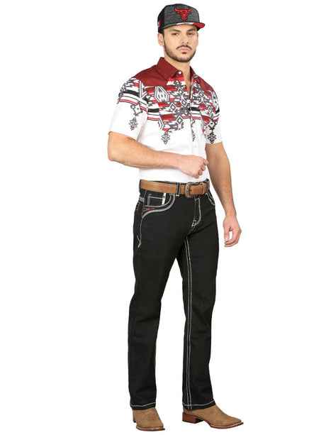 Centenario Bootcut Denim Jeans - Black 44972 - BELLEZA'S - Centenario Bootcut Denim Jeans - Black 44972 - Men's Pants - 04497201
