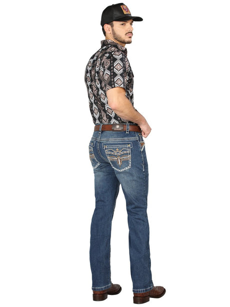 Centenario Bootcut Denim Jeans - Dark Blue 44970 - BELLEZA'S - Centenario Bootcut Denim Jeans - Dark Blue 44970 - Men's Pants - 04497001