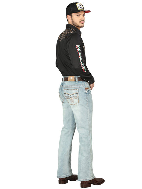 Centenario Bootcut Denim Jeans - Light Blue 44975 - BELLEZA'S - Centenario Bootcut Denim Jeans - Light Blue 44975 - Men's Pants - 04497501
