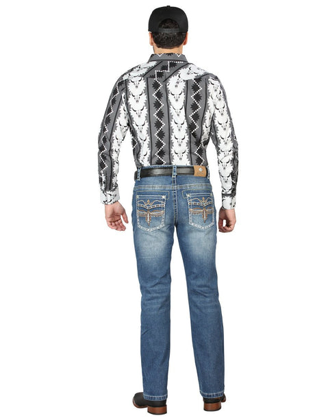 Centenario Bootcut Denim Jeans - Medium Blue 44971 - BELLEZA'S - Centenario Bootcut Denim Jeans - Medium Blue 44971 - Men's Pants - 04497101