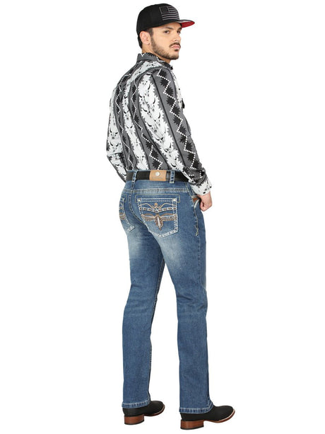 Centenario Bootcut Denim Jeans - Medium Blue 44971 - BELLEZA'S - Centenario Bootcut Denim Jeans - Medium Blue 44971 - Men's Pants - 04497101