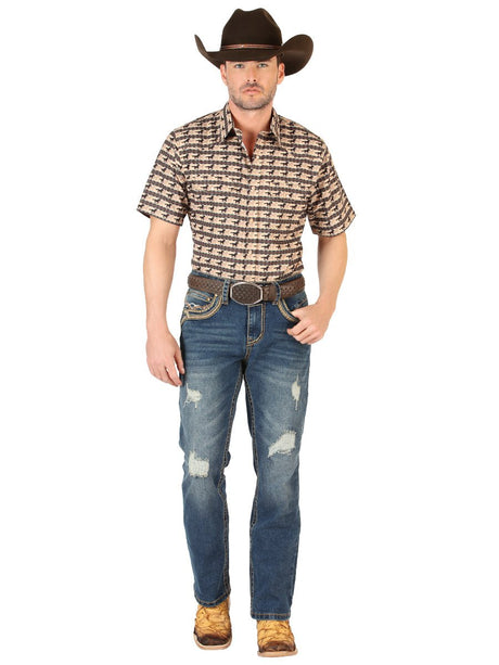 Centenario Men’s Bootcut Jeans - Dark Blue 45534 - BELLEZA'S - Centenario Men’s Bootcut Jeans - Dark Blue 45534 - CABALLERO - 04553401