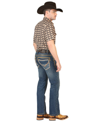 Centenario Men’s Bootcut Jeans - Dark Blue 45534 - BELLEZA'S - Centenario Men’s Bootcut Jeans - Dark Blue 45534 - CABALLERO - 04553401