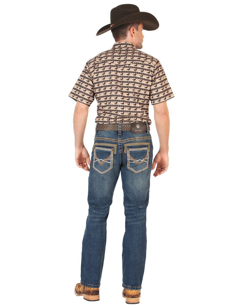 Centenario Men’s Bootcut Jeans - Dark Blue 45534 - BELLEZA'S - Centenario Men’s Bootcut Jeans - Dark Blue 45534 - CABALLERO - 04553401