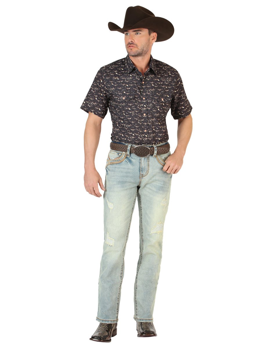Centenario Men’s Bootcut Jeans - Light Blue 45535 - BELLEZA'S - Centenario Men’s Bootcut Jeans - Light Blue 45535 - CABALLERO - 04553501