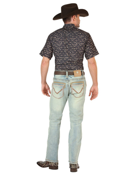 Centenario Men’s Bootcut Jeans - Light Blue 45535 - BELLEZA'S - Centenario Men’s Bootcut Jeans - Light Blue 45535 - CABALLERO - 04553501