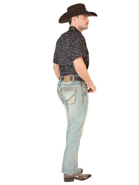 Centenario Men’s Bootcut Jeans - Light Blue 45535 - BELLEZA'S - Centenario Men’s Bootcut Jeans - Light Blue 45535 - CABALLERO - 04553501