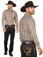 Centenario Men's Rinse Blue Denim with Gold Embroidered Details 45313 - BELLEZA'S - Centenario Men's Rinse Blue Denim with Gold Embroidered Details 45313 - Men's Pants - 04531301
