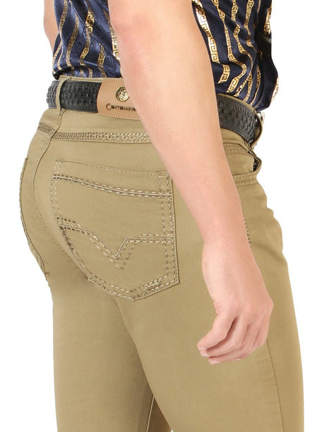 Centenario Slim Fit Denim Pants - Khaki 45542 - BELLEZA'S - Centenario Slim Fit Denim Pants - Khaki 45542 - CABALLERO - 04554201