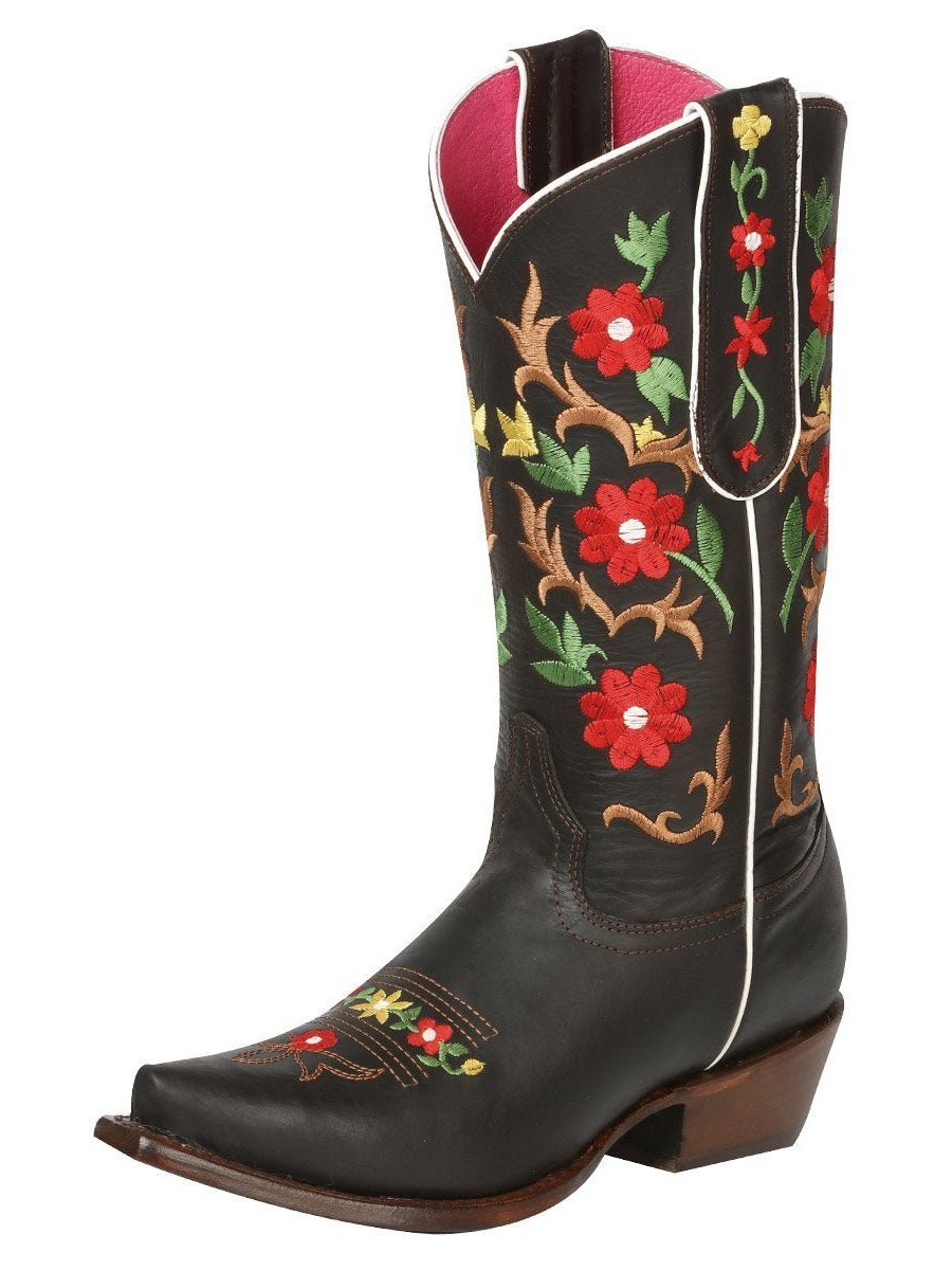 Classic Bovine Leather Cowboy Boots for Women 'El General' *CHOCOLATE-51080* - BELLEZA'S - Classic Bovine Leather Cowboy Boots for Women 'El General' *CHOCOLATE-51080* - Botas Para Damas - 51080 5