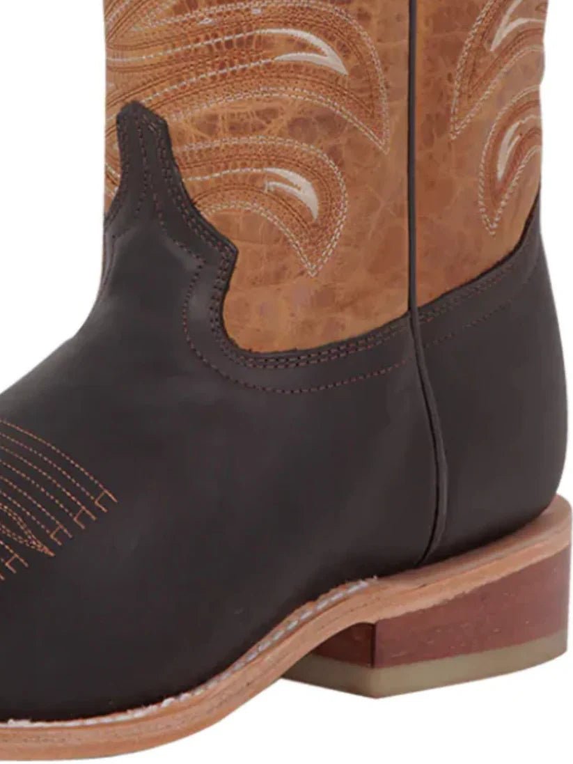 Classic Bovino Crazy Leather Rodeo Boots for Men 'El General' *CHOCO-42992* - BELLEZA'S - Classic Bovino Crazy Leather Rodeo Boots for Men 'El General' *CHOCO-42992* - Botas Para Hombres - 42992 6