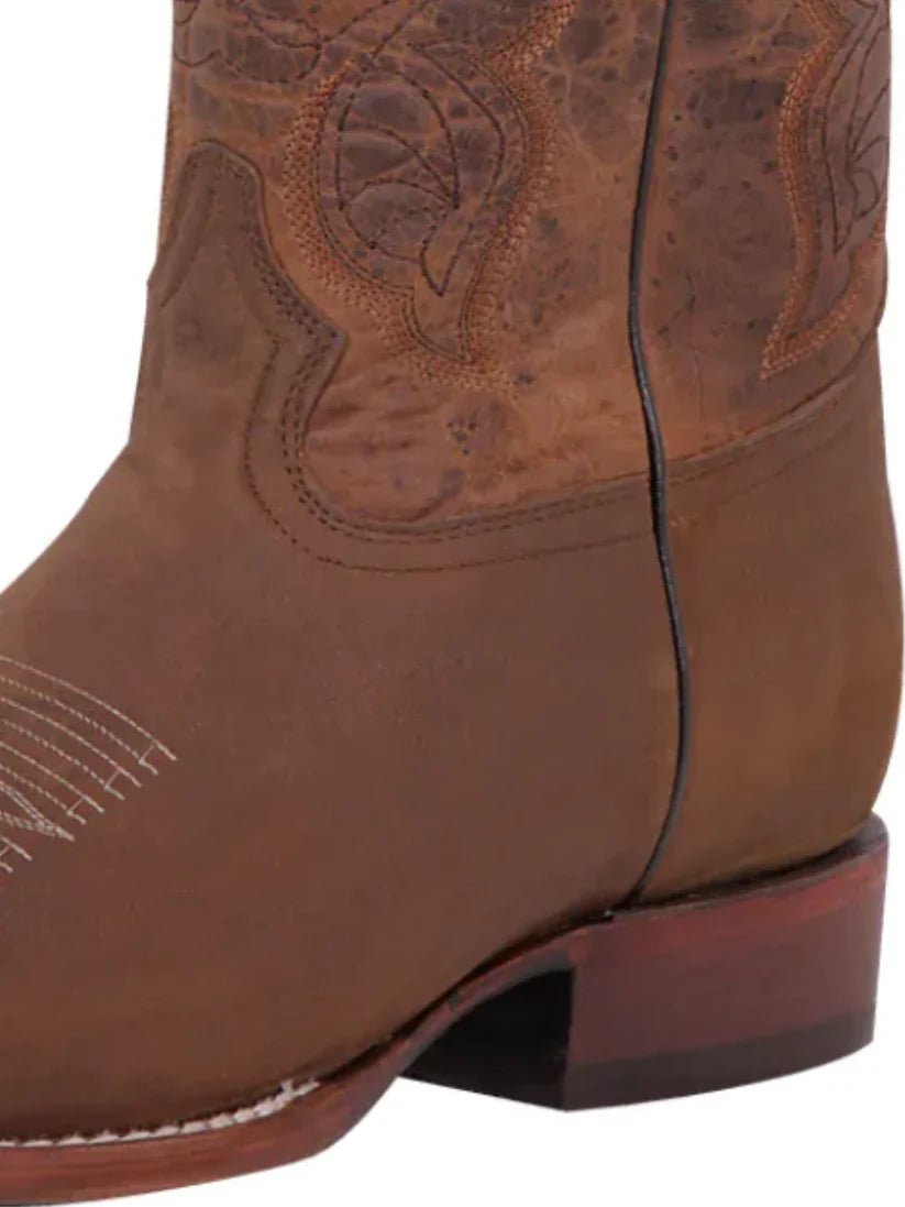 Classic Crazy Tan Leather Rodeo Boots for Men 'El General' *TAN-42997* - BELLEZA'S - Classic Crazy Tan Leather Rodeo Boots for Men 'El General' *TAN-42997* - Botas Para Hombres - 44997 6