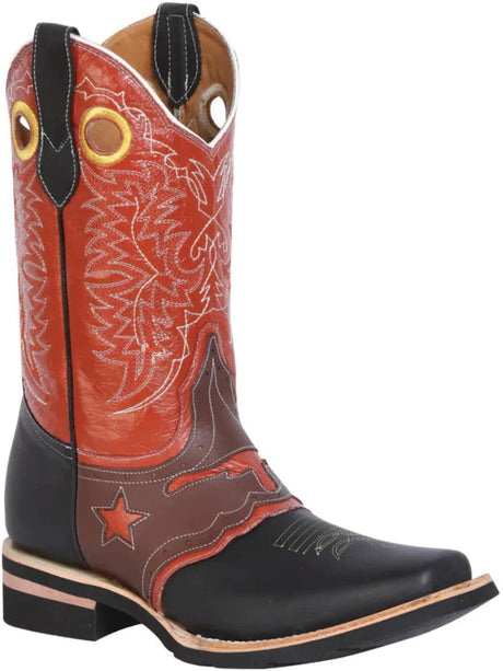 Classic Genuine Leather Sanddle Rodeo Boots for Men 'El General’ *NEGRO-33305* - BELLEZA'S - Classic Genuine Leather Sanddle Rodeo Boots for Men 'El General’ *NEGRO-33305* - Botas Para Hombres - 33305 6