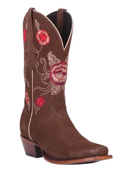 Classic Nubuck Bovine LeatherEmbroidered Rodeo Boots for Women 'El General' *CAMEL-41784* - BELLEZA'S - Classic Nubuck Bovine LeatherEmbroidered Rodeo Boots for Women 'El General' *CAMEL-41784* - Botas Para Damas - 41784 5