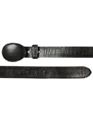 Cowboy Belt - El General - Imitation Lizard - Black 44670 - BELLEZA'S - Cowboy Belt - El General - Imitation Lizard - Black 44670 - CABALLERO - 04467001