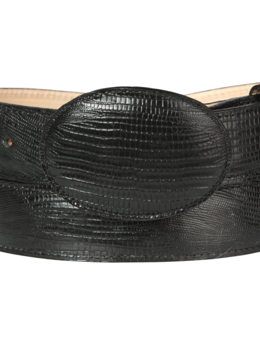 Cowboy Belt - El General - Imitation Lizard - Black 44670 - BELLEZA'S - Cowboy Belt - El General - Imitation Lizard - Black 44670 - CABALLERO - 04467001