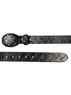 Cowboy Belt - El General - Imitation - Pirarucu - Black 44667 - BELLEZA'S - Cowboy Belt - El General - Imitation - Pirarucu - Black 44667 - CABALLERO - 04466701