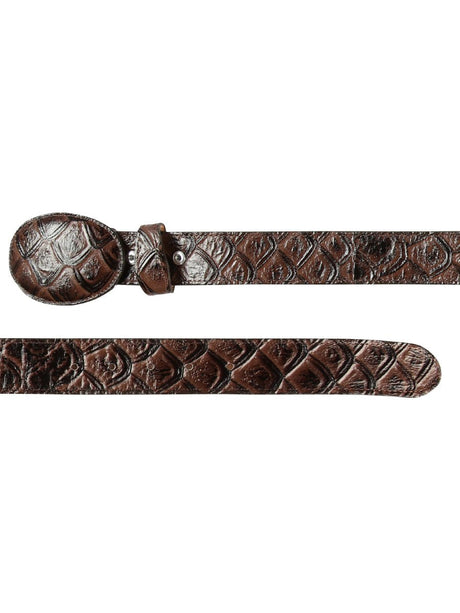 Cowboy Belt - El General - Imitation - Pirarucu - Brown 44668 - BELLEZA'S - Cowboy Belt - El General - Imitation - Pirarucu - Brown 44668 - CABALLERO - 04466801