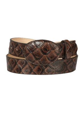 Cowboy Belt - El General - Imitation - Pirarucu - Brown 44668 - BELLEZA'S - Cowboy Belt - El General - Imitation - Pirarucu - Brown 44668 - CABALLERO - 04466801