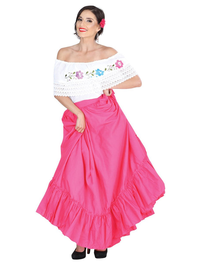 Dancing Skirt Doble Vuelo 100% Cotton Pink 601314 - BELLEZA'S - Dancing Skirt Doble Vuelo 100% Cotton Pink 601314 - DAMA - 60131401