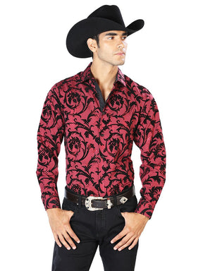 Dark Wine Casual Long Sleeve Shirt 43585 - BELLEZA'S - Dark Wine Casual Long Sleeve Shirt 43585 - CABALLERO - 04358501
