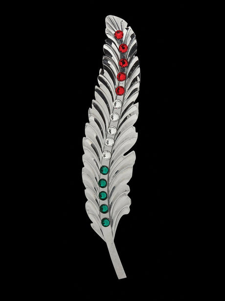 Decorative Feather with Stone Detail 45203 - BELLEZA'S - Decorative Feather with Stone Detail 45203 - N/A - 04520301