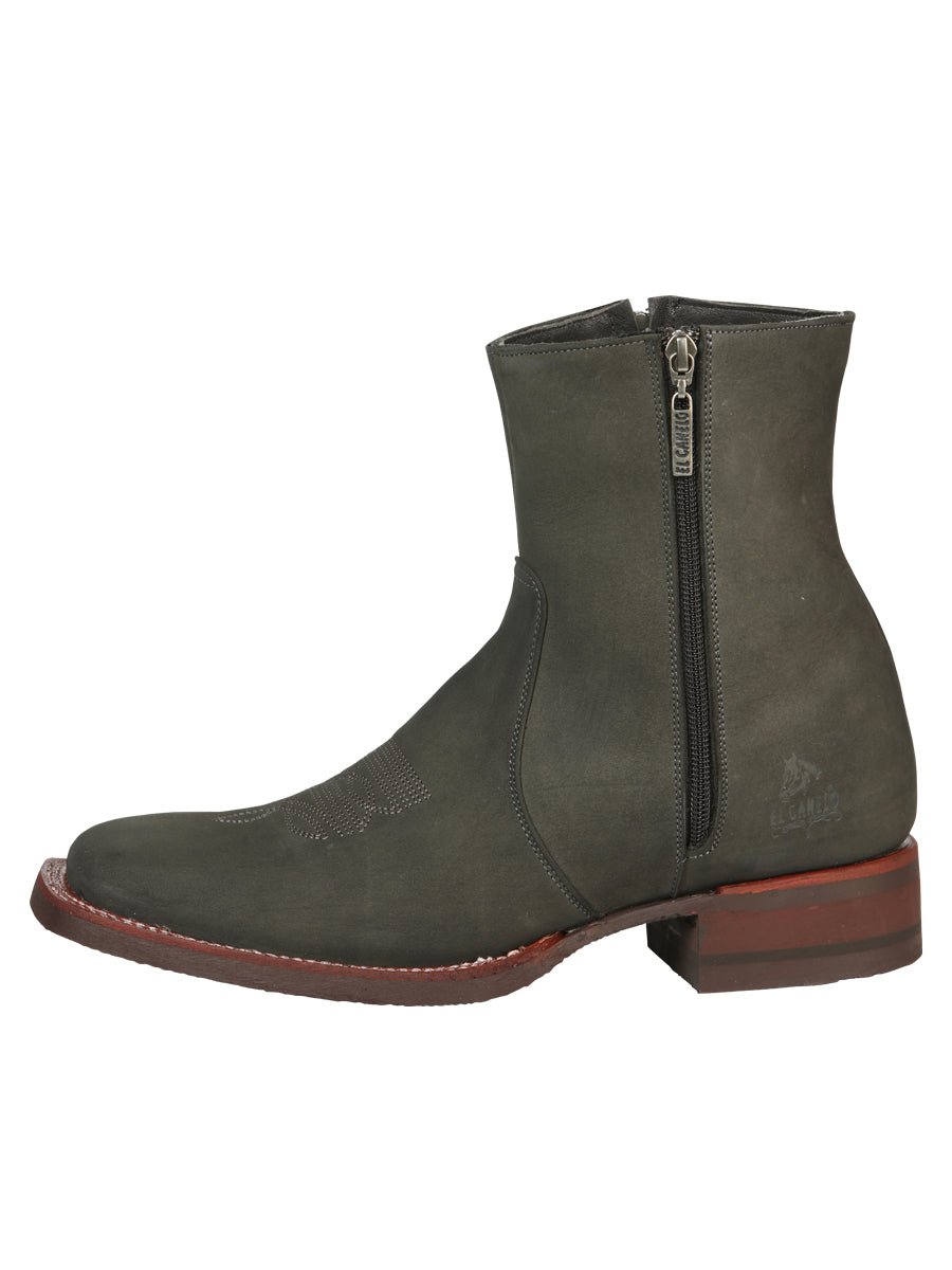 El Canelo Men’s Ankle Boots - Nobuck Gray 45213 - BELLEZA'S - El Canelo Men’s Ankle Boots - Nobuck Gray 45213 - CABALLERO - 04521301