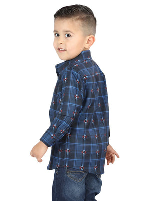 El General Black/Blue Casual Long - Sleeve Shirt 44738 - BELLEZA'S - El General Black/Blue Casual Long - Sleeve Shirt 44738 - NIÑO - 04473801