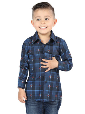 El General Black/Blue Casual Long - Sleeve Shirt 44738 - BELLEZA'S - El General Black/Blue Casual Long - Sleeve Shirt 44738 - NIÑO - 04473801