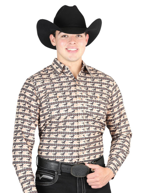 El General Brick Western Shirt 44329 - BELLEZA'S - El General Brick Western Shirt 44329 - CABALLERO - 04432901