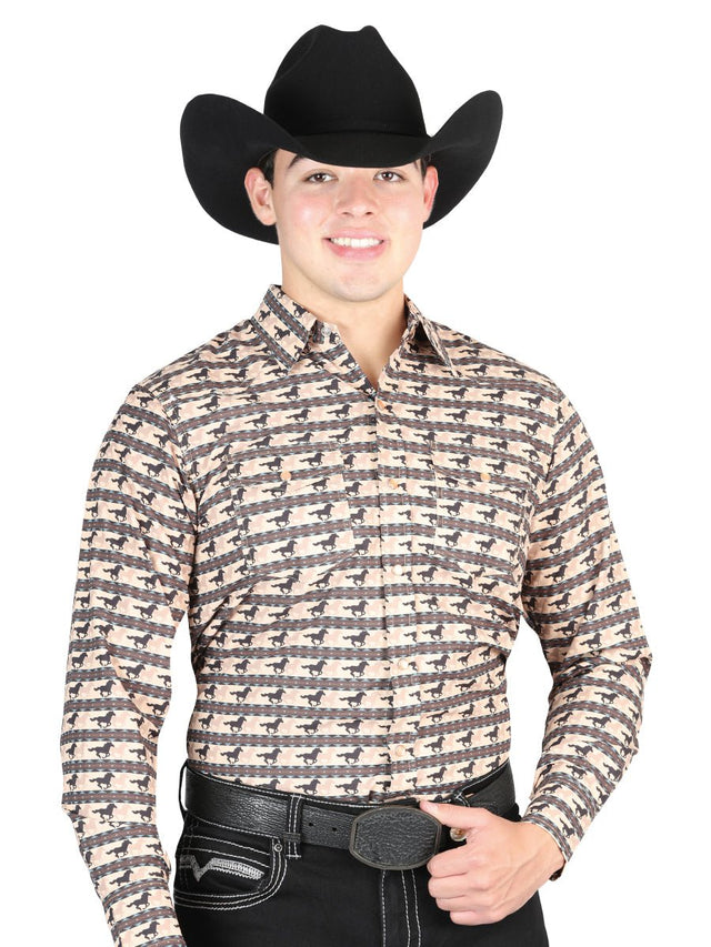 El General Brick Western Shirt 44329 - BELLEZA'S - El General Brick Western Shirt 44329 - CABALLERO - 04432901