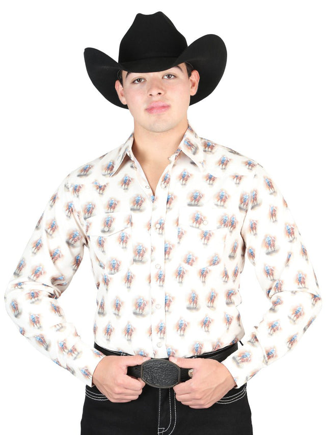 El General Brown Western Shirt 44307 - BELLEZA'S - El General Brown Western Shirt 44307 - CABALLERO - 04430701