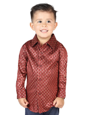 El General Burgundy Casual Long - Sleeve Shirt 44570 - BELLEZA'S - El General Burgundy Casual Long - Sleeve Shirt 44570 - NIÑO - 04457001