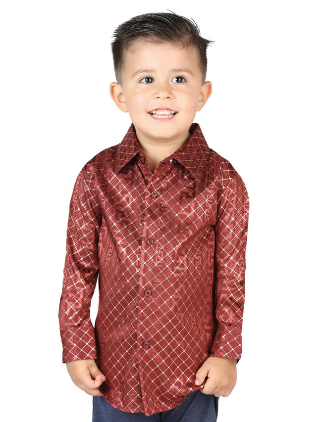 El General Burgundy Casual Long - Sleeve Shirt 44570 - BELLEZA'S - El General Burgundy Casual Long - Sleeve Shirt 44570 - NIÑO - 04457001