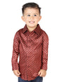 El General Burgundy Casual Long - Sleeve Shirt 44570 - BELLEZA'S - El General Burgundy Casual Long - Sleeve Shirt 44570 - NIÑO - 04457001