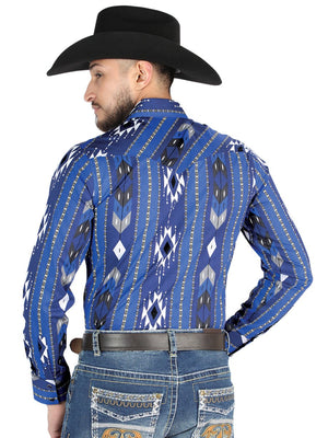 El General - Casual Long Sleeve Shirt - Azul 44474 - BELLEZA'S - El General - Casual Long Sleeve Shirt - Azul 44474 - Men's Shirt - 04447401