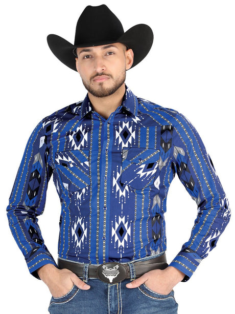El General - Casual Long Sleeve Shirt - Azul 44474 - BELLEZA'S - El General - Casual Long Sleeve Shirt - Azul 44474 - Men's Shirt - 04447401