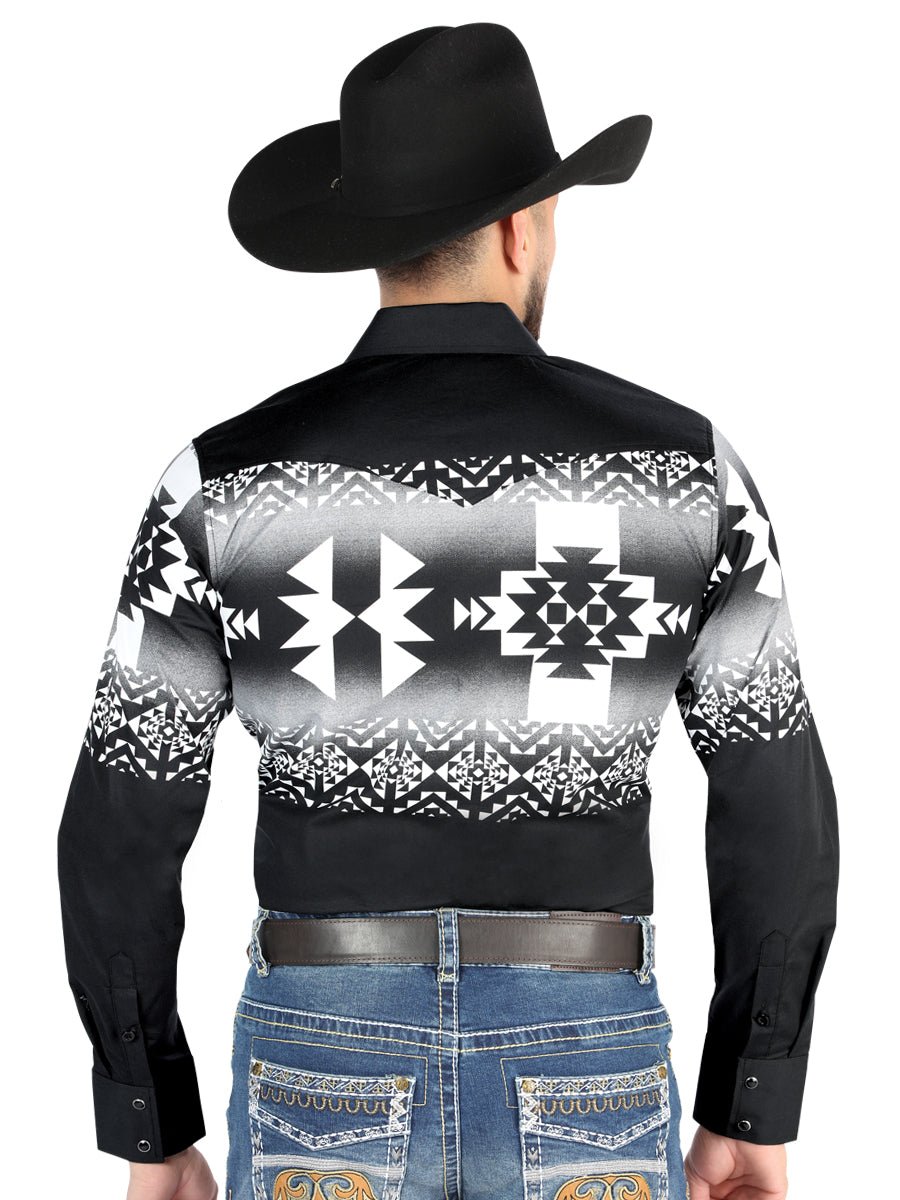 El General - Casual Long Sleeve Shirt - Black 44485 - BELLEZA'S - El General - Casual Long Sleeve Shirt - Black 44485 - Men's Shirt - 04448501