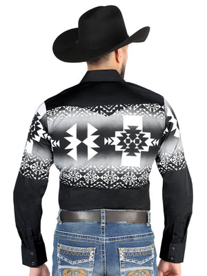 El General - Casual Long Sleeve Shirt - Black 44485 - BELLEZA'S - El General - Casual Long Sleeve Shirt - Black 44485 - Men's Shirt - 04448501