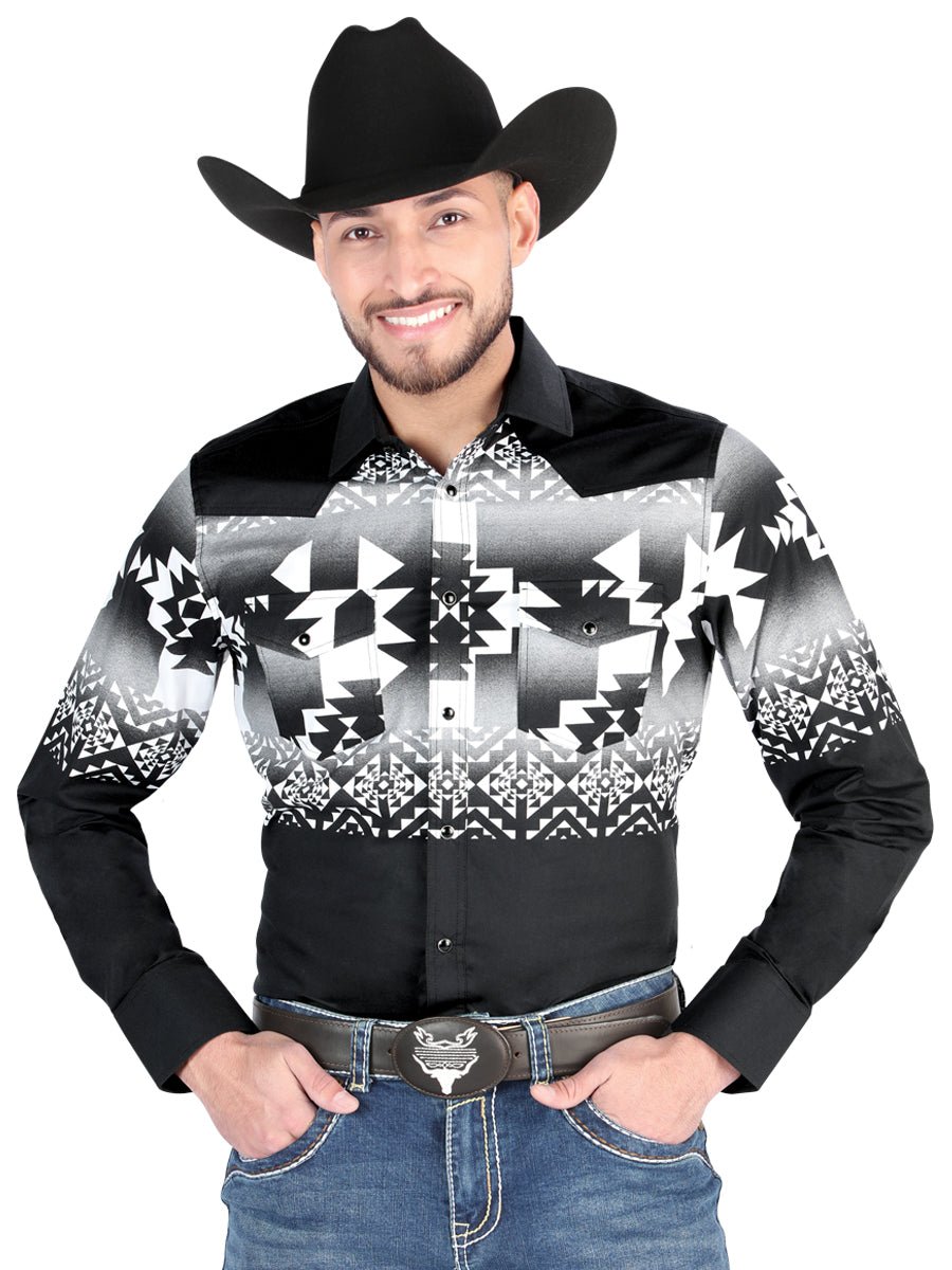 El General - Casual Long Sleeve Shirt - Black 44485 - BELLEZA'S - El General - Casual Long Sleeve Shirt - Black 44485 - Men's Shirt - 04448501