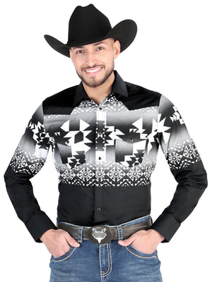 El General - Casual Long Sleeve Shirt - Black 44485 - BELLEZA'S - El General - Casual Long Sleeve Shirt - Black 44485 - Men's Shirt - 04448501