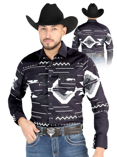 El General - Casual Long Sleeve Shirt - Black 44500 - BELLEZA'S - El General - Casual Long Sleeve Shirt - Black 44500 - Men's Shirt - 04450001