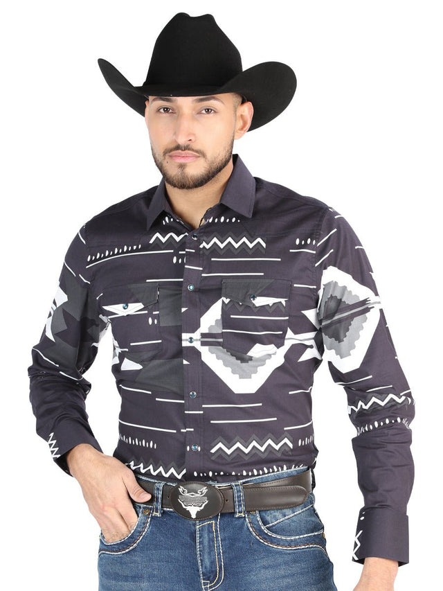 El General - Casual Long Sleeve Shirt - Black 44500 - BELLEZA'S - El General - Casual Long Sleeve Shirt - Black 44500 - Men's Shirt - 04450001