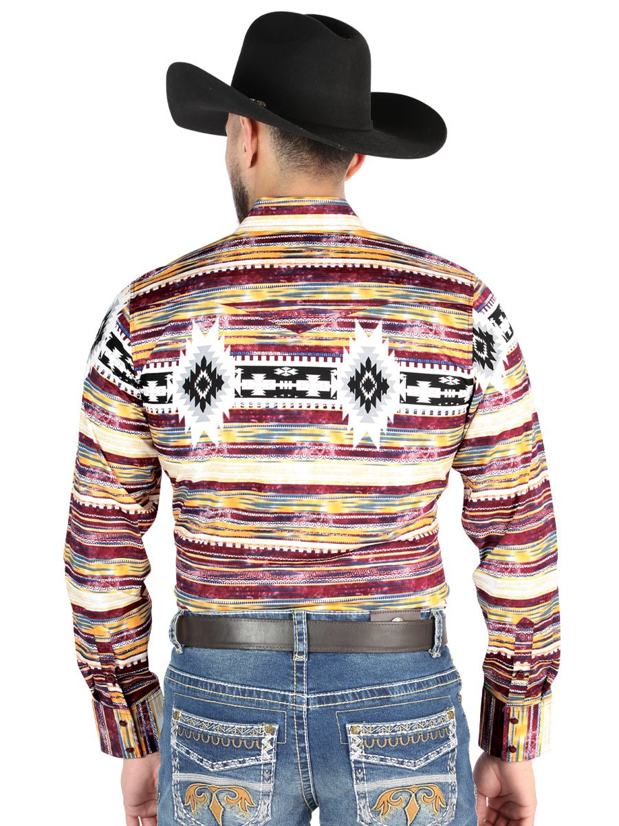El General - Casual Long Sleeve Shirt - Brown 44487 - BELLEZA'S - El General - Casual Long Sleeve Shirt - Brown 44487 - Men's Shirt - 04448701