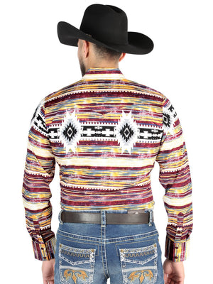 El General - Casual Long Sleeve Shirt - Brown 44487 - BELLEZA'S - El General - Casual Long Sleeve Shirt - Brown 44487 - Men's Shirt - 04448701